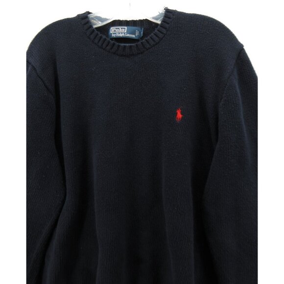 Ralph Lauren Polo Sweater Large Pullover Red Pony Ribbed Knit Crewneck - Picture 2 of 10